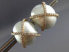 ESTATE EXTRA LARGE .94CT DIAMOND & AAA SOUTH SEA PEARL 18K ROSE GOLD 3D EARRINGS