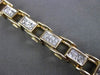 ESTATE WIDE 2.58CT DIAMOND 14KT TWO TONE GOLD 3D INVISIBLE TENNIS BRACELET #3008