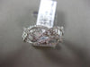 ESTATE WIDE .80CT DIAMOND 18KT WHITE GOLD 3D MULTI ROW OPEN INFINITY LOVE RING