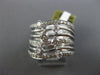 ESTATE WIDE .85CT DIAMOND 18KT WHITE GOLD MULTI ROW SEMI ETRNITY ETOLIE FUN RING