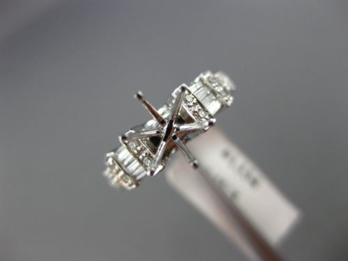 ESTATE .65CT DIAMOND 14K WHITE GOLD 3D FILIGREE SEMI MOUNT ENGAGEMENT RING #1334