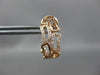 ESTATE .18CT ROUND DIAMOND 14KT ROSE GOLD 3D CLASSIC BAMBOO CLIP ON EARRINGS