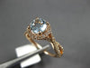 ESTATE 1.05CT DIAMOND & AAA AQUAMARINE 14KT ROSE GOLD INFINITY ENGAGEMENT RING