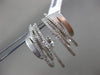 ESTATE LARGE .79CT DIAMOND 14KT WHITE GOLD 3D MULTI ROW CLIP ON HANGING EARRINGS