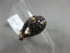 ESTATE 1.37CT ORANGE SAPPHIRE & RUBY 18KT ROSE GOLD 3D HAPPY BABY TIGER FUN RING