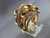 ESTATE LARGE 1.69CT DIAMOND 18KT ROSE GOLD MULTI ROW CRISS CROSS WAVE FUN RING