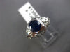 ANTIQUE 1.43CT AAA SAPPHIRE 14K WHITE GOLD 3D SOLITAIRE FILIGREE FUN RING #17356