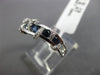 ESTATE .70CT DIAMOND & AAA SAPPHIRE 14KT WHITE GOLD 3D SEMI ETERNITY SNAKE RING