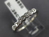 ESTATE .28CT DIAMOND 18KT WHITE GOLD SEMI BEZEL 7 STONE ANNIVERSARY RING #4434