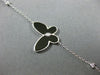 ESTATE WIDE .09CT DIAMOND & BLACK ONYX 18K WHITE GOLD CLASSIC BUTTERFLY BRACELET