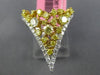 LARGE 1.33CT WHITE & FANCY YELLOW DIAMOND 18KT WHITE & YELLOW GOLD V SHAPE RING