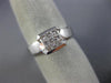 ESTATE WIDE .30CT DIAMOND 18K WHITE GOLD 3D INVISIBLE SQUARE ENGAGEMENT RING