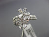 ESTATE WIDE 1.06CT DIAMOND 18K WHITE GOLD MULTI FLOWER WEDDING ANNIVERSARY RING