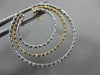 ESTATE LARGE 1.74CT DIAMOND 18K WHITE & YELLOW GOLD ETOILE HOOP CLIP ON EARRINGS