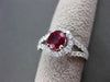ESTATE WIDE 2.06CT DIAMOND & AAA RUBY 18KT WHITE GOLD DOUBLE ROW ENGAGEMENT RING