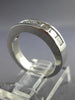 ESTATE .90CT PRINCESS CUT DIAMOND 14K WHITE GOLD CHANNEL ANNIVERSARY RING #19817