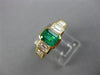 ESTATE 2.50CT DIAMOND & AAA COLOMBIAN EMERALD 18K YELLOW GOLD 3D ENGAGEMENT RING