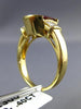 ESTATE WIDE 2.86CT DIAMOND & AAA AMETHYST 18K YELLOW GOLD ENGAGEMENT RING #21699