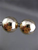 ESTATE LARGE 14KT YELLOW GOLD 3 DIMENSIONAL CIRCULAR SCREW BACK EARRINGS #23756