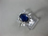 ESTATE 1.30CT DIAMOND & AAA SAPPHIRE 14KT YELLOW GOLD OVAL HALO ENGAGEMENT RING