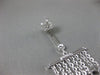 ESTATE LARGE .80CT DIAMOND 14K WHITE GOLD BY THE YARD MULTI ROW HANGING EARRINGS