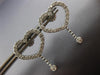 ESTATE 1.44CT DIAMOND 14KT WHITE GOLD 3D OPEN HEART LOVE HANGING EARRINGS #18173