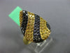 ESTATE 1.58CT DIAMOND & YELLOW SAPPHIRE 18KT BLACK & YELLOW GOLD PEAR SWIRL RING