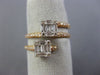 .59CT ROUND & BAGUETTE DIAMOND 18KT WHITE & ROSE GOLD 3D CRISS CROSS SQUARE RING