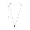 ESTATE 1.06CT DIAMOND & AAA PINK SAPPHIRE 18KT WHITE GOLD 3D PEAR SHAPE NECKLACE