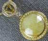 5.36CT WHITE & YELLOW DIAMOND & YELLOW SAPPHIRE 18K YELLOW GOLD CIRCULAR PENDANT