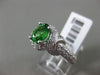 ESTATE WIDE 2.28CT DIAMOND & EXTRA FACET PERIDOT 14K WHITE GOLD 3D INFINITY RING