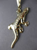 ESTATE LARGE 14KT YELLOW GOLD 3D CLASSIC LIZARD PENDANT & CHAIN BEAUTIFUL #23718