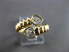 ESTATE .02CT DIAMOND 14KT YELLOW GOLD ETOILE SNAKE DOUBLE HEART LOVE RING #24487