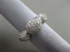 ESTATE 1.22CT DIAMOND 18KT WHITE GOLD 3D 3 DOME PAST PRESENT FUTURE LOVE RING