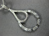 ESTATE .46CT ROUND & BAGUETTE DIAMOND 14KT WHITE GOLD TEAR DROP FLOATING PENDANT