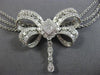 LARGE 2.20CT DIAMOND 18K WHITE GOLD HANDCRAFTED FILIGREE BY THE YARD NECKLACE