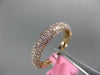 ESTATE .80CT PINK DIAMOND 18KT ROSE GOLD PAVE CLASSIC ETERNITY ANNIVERSARY RING