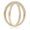 ESTATE .32CT DIAMOND 14KT YELLOW GOLD 3D CLASSIC CRISS CROSS INFINITY LOVE RING