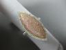 ESTATE LARGE 1.0CT WHITE & PINK DIAMOND 18K WHITE & ROSE GOLD MARQUISE HALO RING