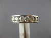 ESTATE LARGE 2.0CT DIAMOND PLATINUM CLASSIC 5mm 6 STONE ROUND CHANNEL MENS RING