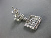 ESTATE LARGE 2.32CT DIAMOND 18KT WHITE GOLD 3D CLUSTER SQUARE HANGING EARRINGS