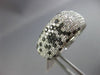 ESTATE 4.03CT MULTI COLOR DIAMOND 14K WHITE GOLD PAVE WEDDING ANNIVERSARY RING