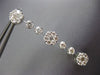ESTATE 2.27CT DIAMOND 14KT WHITE GOLD 3D FLOWER ETOILE CLUSTER HANGING EARRINGS