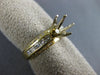 ESTATE .90CT DIAMOND 18KT 2 TONE GOLD 3D ROUND SEMI MOUNT ENGAGEMENT RING #7582