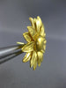 ANTIQUE 24K YELLOW GOLD 3D CLASSIC HANDCRAFTED FILIGREE FLOWER SUNBURST EARRINGS