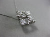 ESTATE .75CT DIAMOND 14K WHITE GOLD 3D 4 STONE CRISS CROSS LOVE FLOATING PENDANT