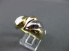 ESTATE LARGE 14KT WHITE & YELLOW GOLD ITALIAN DOUBLE HEART RING UNIQUE! #22791