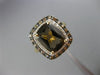 LARGE 3.30CT WHITE & CHOCOLATE FANCY DIAMOND & SMOKY TOPAZ 14K 2 TONE GOLD RING