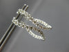 ESTATE 1.0CT DIAMOND 14K WHITE GOLD CLASSIC OVAL CURVED INSIDE OUT HOOP EARRINGS