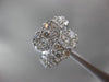 ESTATE WIDE 2.01CT DIAMOND 14K WHITE GOLD CLASSIC CLUSTER CRISS CROSS SNAKE RING